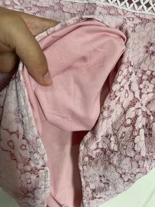 Pink High Quality Lace Top