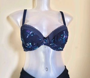 M&amp;S Floral Print Bra (one hook broken)