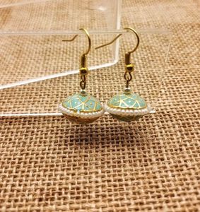 Turquoise Beaded Drop Earrings