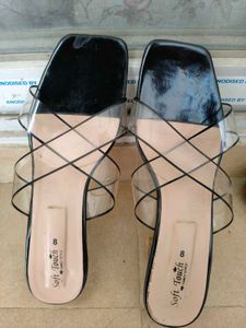 Black Transparent Heels