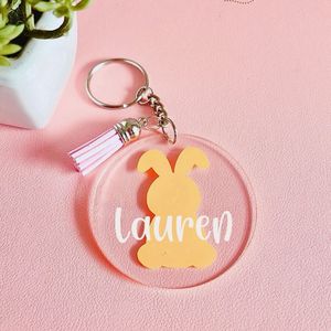 Name Custom Bunny Keychain