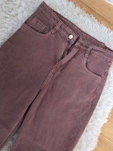 Brown Wide Leg Baggy Vintage Pants For Women