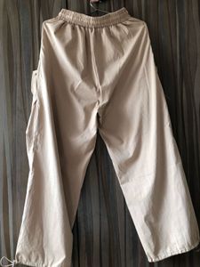 Beige Parachute Pants
