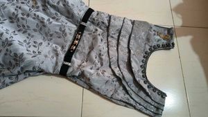 Elegant Silver Maxi Dress