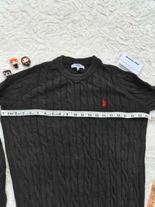 U.S POLO ASSN. Black Cable Knit Sweater