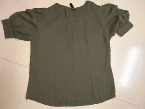 Olive Green Casual Top