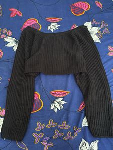 Black Knit Shrug Bolero