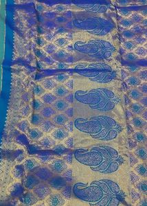 Elegant Green &amp; Blue Saree