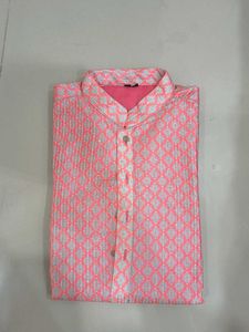 Pink Embroidered Kurta