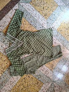 Green Printed Corset Kurta Set