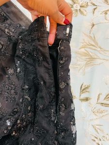 Elegant Black Sequin Lehenga