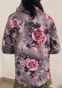 Floral Print Hoodie