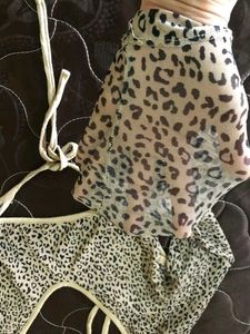 Leopard Print Tie Crop Top