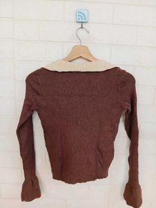 Brown Long Sleeve Top