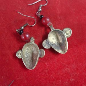 3 Pair Dokra Earrings