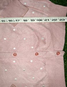 Stylish Pink Cardigan Sweater