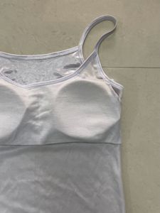 White Padded Sleeveless Tank Top