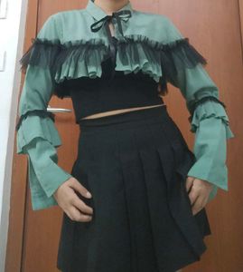 Crop Pullover Shirt/Sleeves