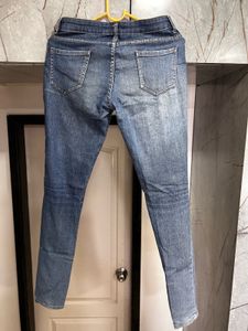 Mid Waist - Slim Fit - Dark Blue Jeans