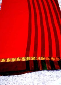 Handloom Cotton Elegant Red Saree 3