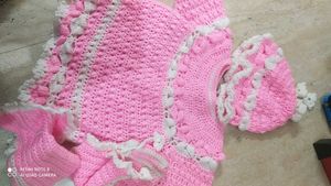 Girl Handmade Sweter, Cap And Socks