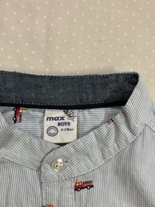 Fire Engine Print Shirt For Boys