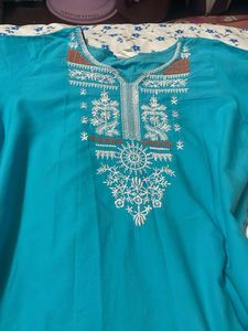 Blue Kurti With Patiala