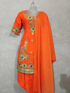 Pure Silk Thread Work Salwar Suit