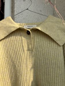 Stylish Yellow Knit Sweater