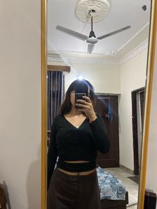Black Draped Top