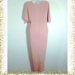 Shein Pink Twist Front Slit Kimono Dress