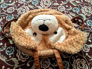 Duffy Cute Bear Face Plush Tote Bag