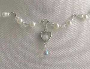 Pearl Heart Charm Choker