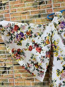 floral butterfly sleeve top