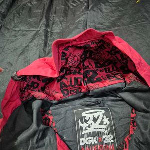 Red &amp; Black Graphic Jacket/winter
