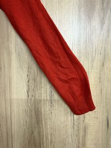 Rust Red Pearl Knit Sweater