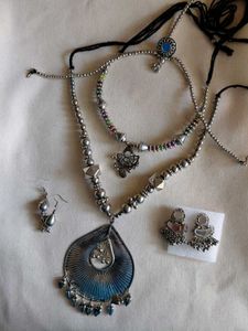 Oxidized Navratri Set
