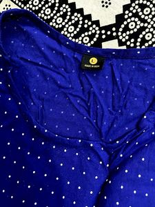 Blue Printed Dress