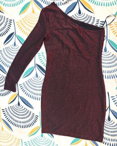 Chic One-Shoulder Party Dress - S size