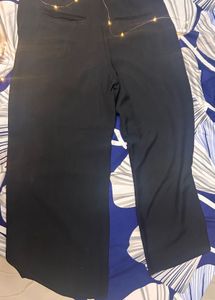 Black Wide Leg Pants High Rise