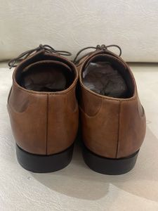 MANZ Executive Brown Leather Dress Shoes