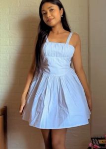 white mini dress