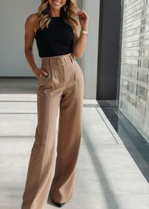 CROCODILE Pintresty Flared Brown Pants
