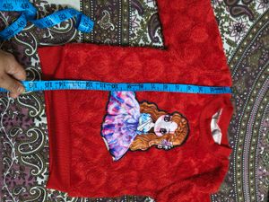 Cute Red Girl&#39;s sweatshirt for 2-4 years