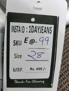 E@99 Size-28 Straight Jeans
