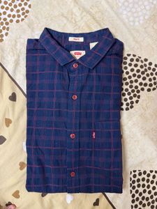 Levi's Blue Checkered Shirt