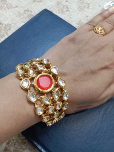 Kundan Bracelet With Ruby Stone