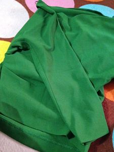 off shoulder green top