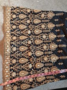 Black &amp; Gold Embroidered Kurti, Pent,Hills