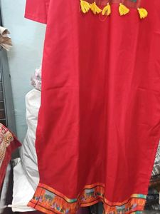 Elegant Red Kurta with dupatta